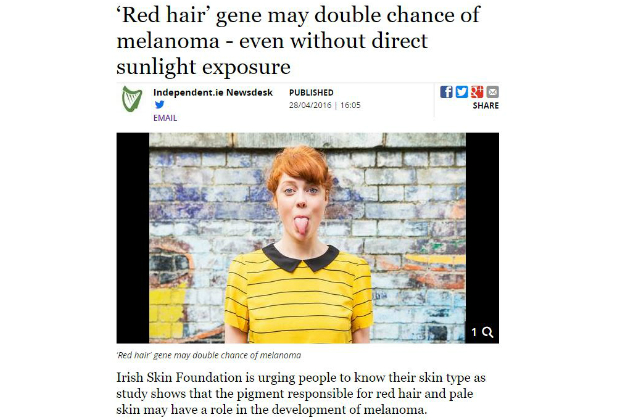Article: The Irish Skin Foundation comments on Dr. Okamoto’s research and urges people to know their skin type